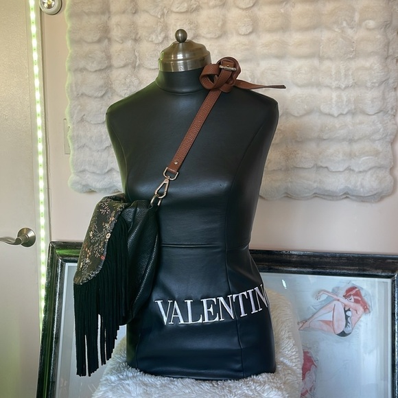 Claudia Firenze genuine leather bag with painted floral design with 1 strap - Picture 4 of 8